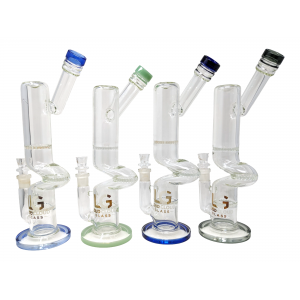 14" Loud Cloud Glass Triple Honeycomb Perc Zong Water Pipe [10281]